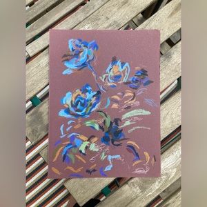 Original Handmade Abstract Floral Drawing
